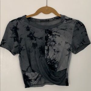 Black Tie Dye Cross Shirt